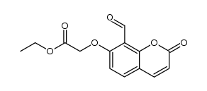 (8-formyl-2-oxo-2H-chromen-7-yloxy)-acetic acid ethyl ester Structure