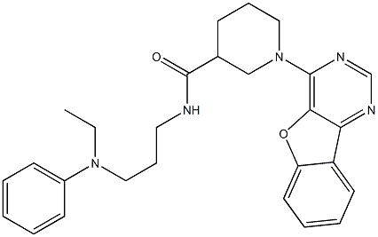 1-([1]benzofuro[3,2-d]pyrimidin-4-yl)-N-[3-(N-ethylanilino)propyl]piperidine-3-carboxamide picture