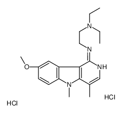 N',N'-diethyl-N-(8-methoxy-4,5-dimethylpyrido[4,3-b]indol-1-yl)ethane-1,2-diamine,dihydrochloride Structure