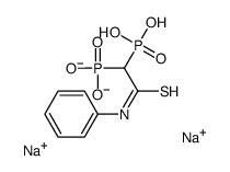 disodium,[2-anilino-1-[hydroxy(oxido)phosphoryl]-2-sulfanylideneethyl]-hydroxyphosphinate结构式