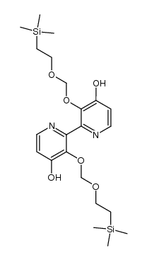 3,3'-Bis[[2-(trimethylsilyl)ethoxy]methoxy]-2,2'-bipyridin-4,4'-diol结构式