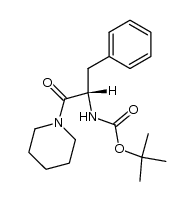 (S)-tert-butyl (1-oxo-3-phenyl-1-(piperidin-1-yl)propan-2-yl)carbamate结构式