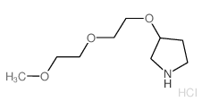 2-(2-Methoxyethoxy)ethyl 3-pyrrolidinyl ether hydrochloride结构式