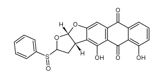 (3aS,12aS)-4,6-dihydroxy-2-(phenylsulfinyl)-3,3a-dihydroanthra[2,3-b]furo[3,2-d]furan-5,10(2H,12aH)-dione Structure