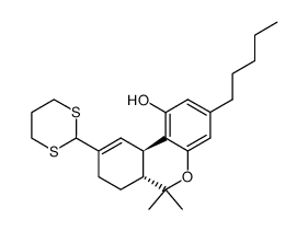 (+/-)-9-normethyl-9-(1,3-dithianyl)-Δ9-tetrahydrocannabinol结构式