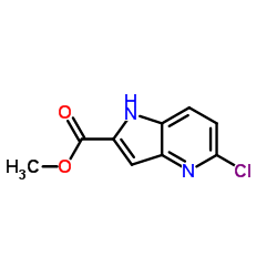 Methyl 5-chloro-1H-pyrrolo[3,2-b]pyridine-2-carboxylate结构式