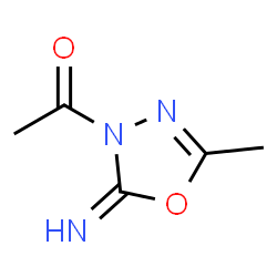 1,3,4-Oxadiazol-2(3H)-imine,3-acetyl-5-methyl-(9CI) structure