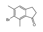 6-bromo-5,7-dimethyl-2,3-dihydro-1H-inden-1-one Structure