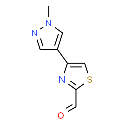 4-(1-Methyl-1H-pyrazol-4-yl)-1,3-thiazole-2-carbaldehyde structure