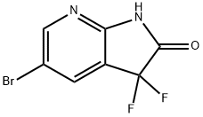 5-bromo-3,3-difluoro-1H,2H,3H-pyrrolo[2,3-b]pyridin-2-one structure