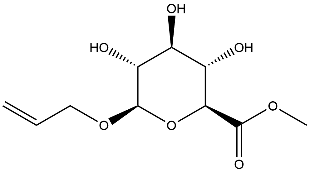 Methyl (2S,3S,4S,5R,6R)-6-(allyloxy)-3,4,5-trihydroxytetrahydro-2H-pyran-2-carboxylate Structure
