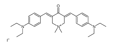 3,5-bis[[4-(diethylamino)phenyl]methylidene]-1,1-dimethylpiperidin-1-ium-4-one,iodide Structure