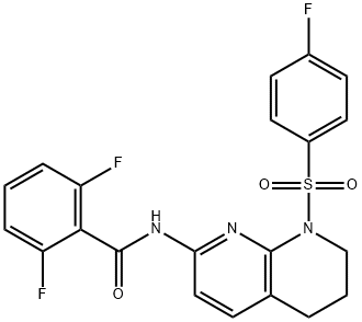 2,6-Difluoro-N-(8-(4-fluorobenzenesulfonyl)-5,6,7,8-tetrahydro[1,8]naphthyridin-2-yl)benzamide picture