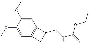 (3,4-DiMethyoxy-bicyclo(4,2,0)octa-1(6),2,4-trien-7-ylMethyl)-carbaMic acid ethyl ester结构式