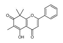 5-hydroxy-6,8,8-trimethyl-2-phenylchromene-4,7-dione Structure