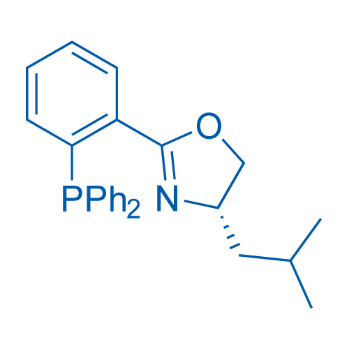 (S)-2-(2-(Diphenylphosphanyl)phenyl)-4-isobutyl-4,5-dihydrooxazole Structure