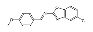 N-(5-chloro-1,3-benzoxazol-2-yl)-1-(4-methoxyphenyl)methanimine结构式