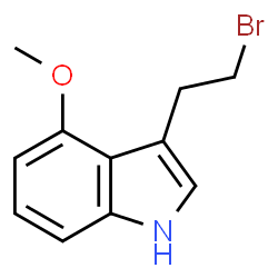 1H-INDOLE,3-(2-BROMOETHYL)-4-METHOXY-结构式