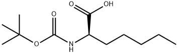 (R)-2-((tert-Butoxycarbonyl)amino)heptanoic acid structure