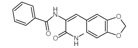 N-[2-benzo[1,3]dioxol-5-yl-1-(hydrazinecarbonyl)ethenyl]benzamide structure