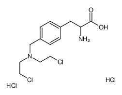 [4-(2-azaniumyl-2-carboxyethyl)phenyl]methyl-bis(2-chloroethyl)azanium,dichloride Structure