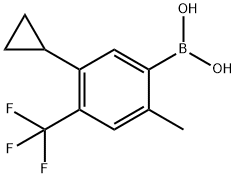 2-Methyl-4-trifluoromethyl-5-cyclopropylphenylboronic acid structure