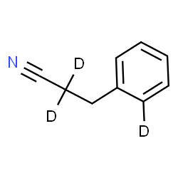 3-(苯基-2-氘代)丙腈-2,2-二氘代结构式