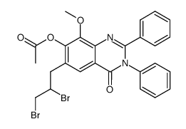 4(3H)-Quinazolinone,6-(2,3-dibromopropyl)-7-hydroxy-8-methoxy-2,3-diphenyl-,acetate (ester) (8CI) picture