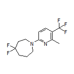 4,4-Difluoro-1-[6-methyl-5-(trifluoromethyl)-2-pyridyl]azepane Structure