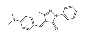 4-[[4-(dimethylamino)phenyl]methylene]-2,4-dihydro-5-methyl-2-phenyl-3H-pyrazol-3-one结构式