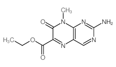 6-Pteridinecarboxylicacid, 2-amino-7,8-dihydro-8-methyl-7-oxo-, ethyl ester structure