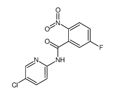 N-(5-chloro-2-pyridinyl)-(2-nitro)-5-fluorophenylcarboxamide structure