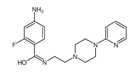 4-amino-2-fluoro-N-[2-(4-pyridin-2-ylpiperazin-1-yl)ethyl]benzamide结构式