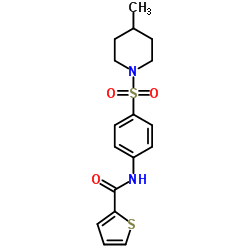 N-{4-[(4-Methyl-1-piperidinyl)sulfonyl]phenyl}-2-thiophenecarboxamide Structure