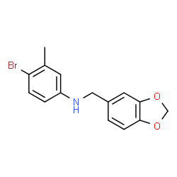 N-(1,3-Benzodioxol-5-ylmethyl)-4-bromo-3-methylaniline Structure