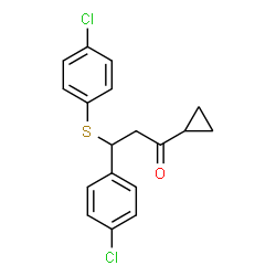 3-(4-CHLOROPHENYL)-3-[(4-CHLOROPHENYL)SULFANYL]-1-CYCLOPROPYL-1-PROPANONE Structure
