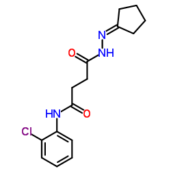 N-(2-Chlorophenyl)-4-(2-cyclopentylidenehydrazino)-4-oxobutanamide结构式