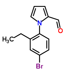 1-(4-Bromo-2-ethylphenyl)-1H-pyrrole-2-carbaldehyde structure