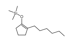 1-Trimethylsiloxy-2-n-hexylcyclopenten Structure