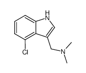 4-chloro-3-dimethylaminomethylindole结构式