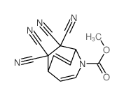 methyl 8,8,9,9-tetracyano-2-azabicyclo[3.2.2]nona-3,6-diene-2-carboxylate结构式