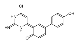 6-(2-amino-6-chloro-1H-pyrimidin-4-ylidene)-4-(4-hydroxyphenyl)cyclohexa-2,4-dien-1-one结构式