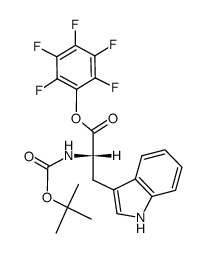 pentafluorophenyl ester of Nα-tert-butoxycarbonyl-L-tryptophan Structure