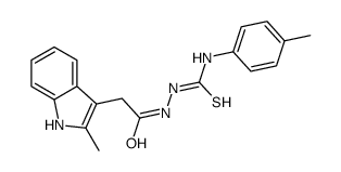 1-[[2-(2-methyl-1H-indol-3-yl)acetyl]amino]-3-(4-methylphenyl)thiourea结构式