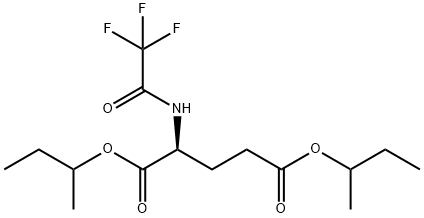 N-(Trifluoroacetyl)-L-glutamic acid bis(1-methylpropyl) ester structure