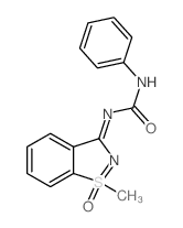 (1E)-1-(9-methyl-9-oxo-9$l^{6}-thia-8-azabicyclo[4.3.0]nona-1,3,5,8-tetraen-7-ylidene)-3-phenyl-urea structure