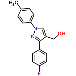 (3-(4-FLUOROPHENYL)-1-P-TOLYL-1H-PYRAZOL-4-YL)METHANOL Structure