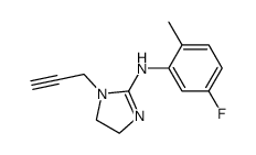 1-propargyl-2-[N-(2'-methyl- 5'-fluoro-phenyl)-amino]-2-imidazoline结构式