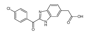 2-[2-(4-chlorobenzoyl)-3H-benzimidazol-5-yl]acetic acid Structure