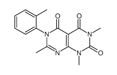 1,3,7-trimethyl-6-(2-methylphenyl)pyrimido[4,5-d]pyrimidine-2,4,5-trione Structure